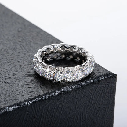 MUHAN Luxury Jewelry  925 Sterling Silver Ring Wedding Band  Women GRA Certificate Moissanite Diamond Rings D Color Fine Jewelry