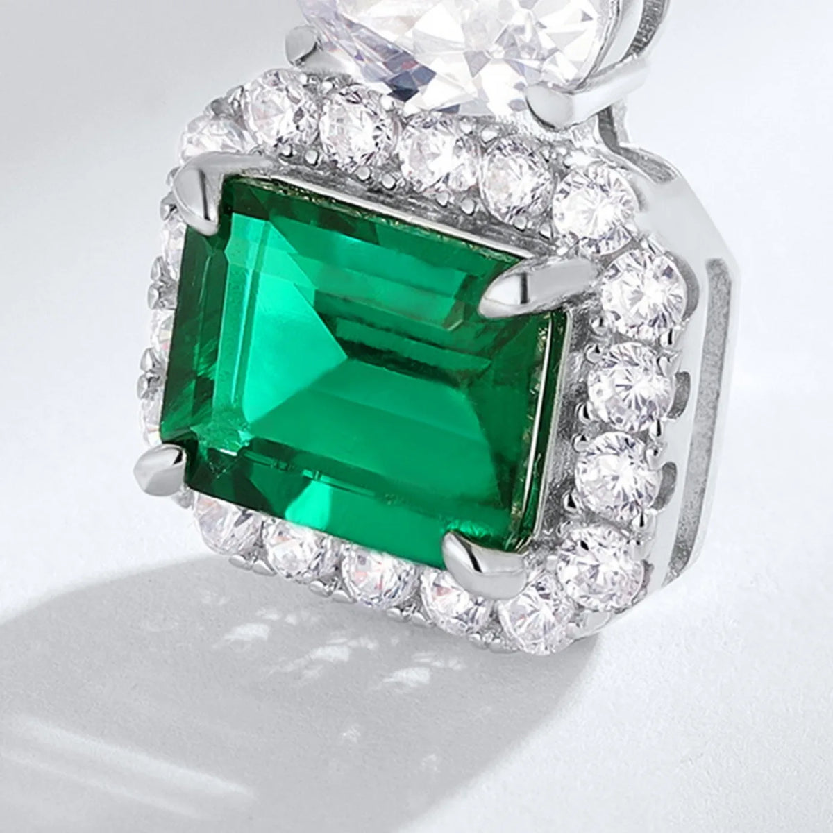 MUSHAN Luxury Jewelry 925 Sterling Silver Chain Pendant Necklace Lab Grown Emerald Ruby Gemstones Necklaces Pendants GRC Jewelry