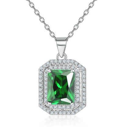 Collar de plata de ley 925 marca MuShan, colgante de joyería premium para mujer con circonita de grado 7A, diseño halo, bañado en oro real para el día a día.