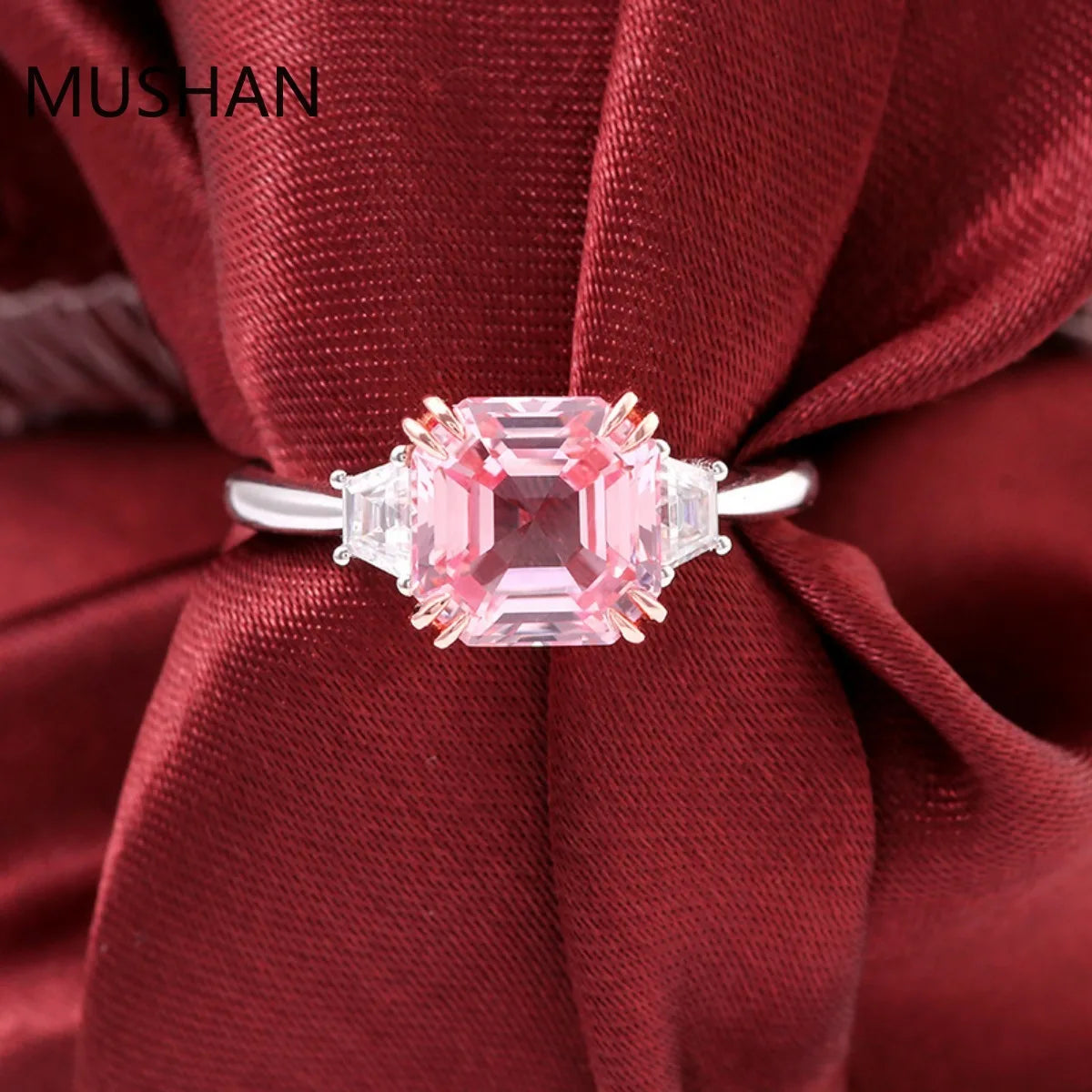 MUSHAN Luxury Custom 14K 18K Gold Rings Band Jewelry With Moissanite Diamond Lab Grown Gemstones Diamond Wedding Ring For Women