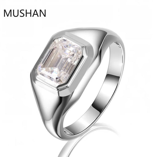 MUSHAN Luxury Custom 14K 18K Gold Rings Band Jewelry With Moissanite Diamond Lab Grown Gemstones Diamond Wedding Ring For Women