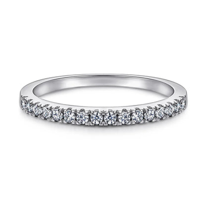 MuShan Jewelry 925 Sterling Silver Simple Engagement Ring 7A Cubic Zirconia Rings Bands Anniversary Rings Bands  Women Gift