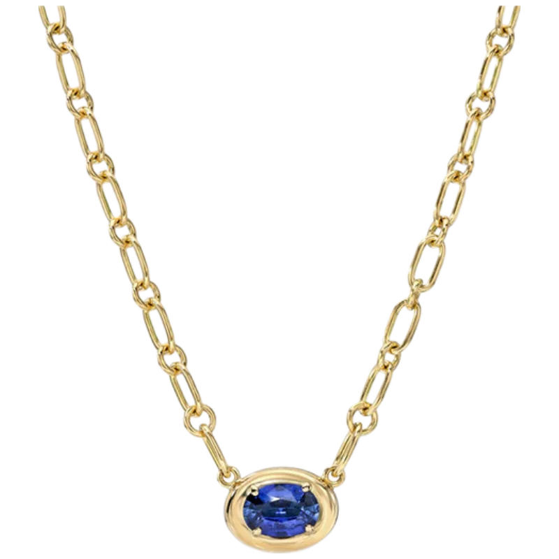 MUSHAN Bespoke Jewelry 925 Sterling Silver Chain Necklace Lab Grown Emerald Ruby Sapphire Gemstones Pendant Necklace for Women