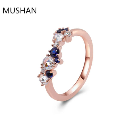 MUSHAN Luxury Custom 14K 18K Gold Rings Band Jewelry With Moissanite Diamond Lab Grown Gemstones Diamond Wedding Ring For Women