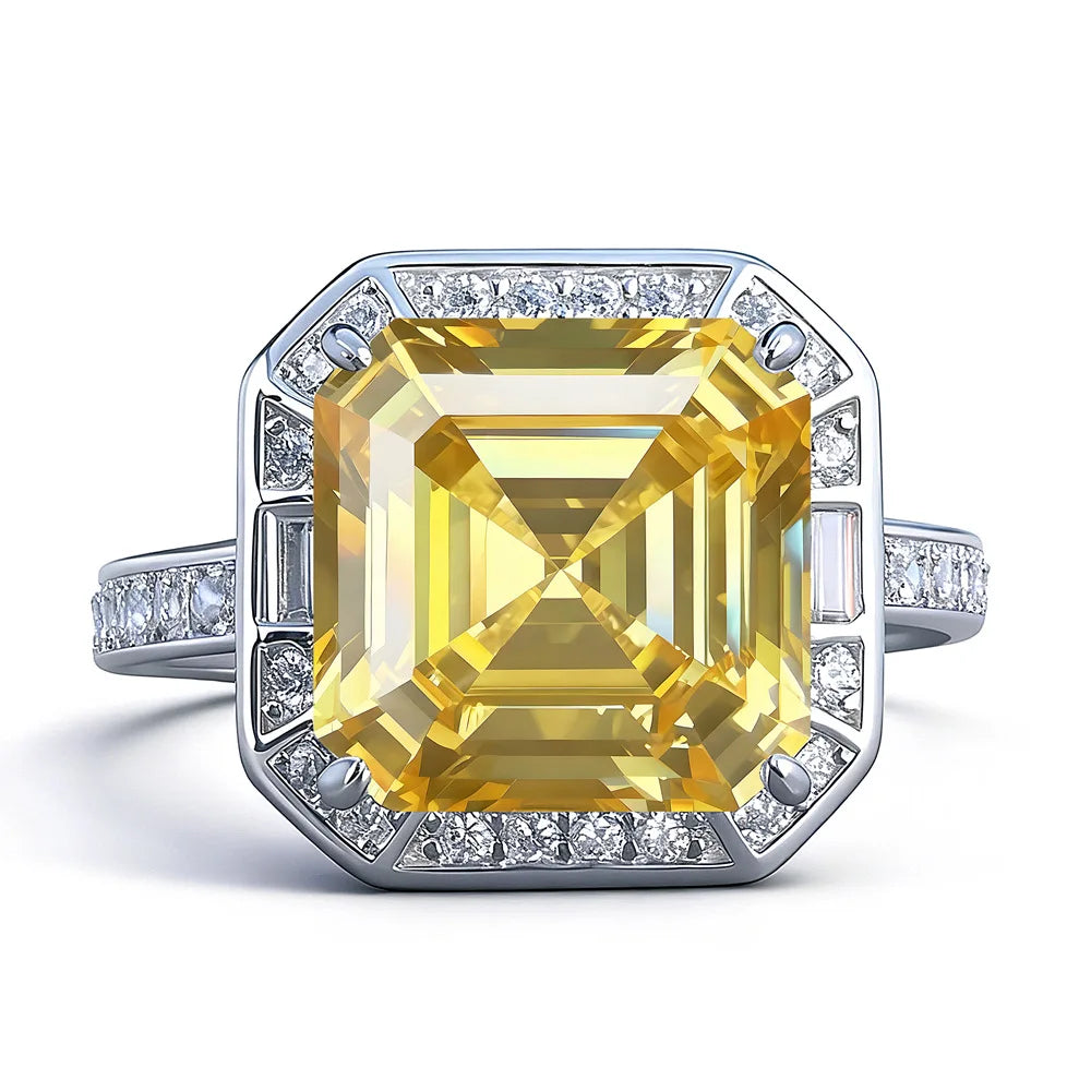 Anillo de boda de plata de ley 925 MuShan Jewelry, anillo con diamante de alto carbono, regalo de cumpleaños, regalo para damas de honor, anillos para mujer, joyería fina