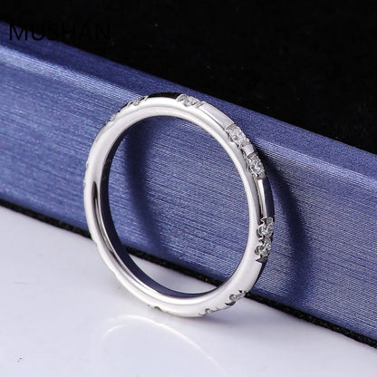 MUSHAN Luxury Custom 14K 18K Gold Rings Band Jewelry With Moissanite Diamond Lab Grown Gemstones Diamond Wedding Ring For Women