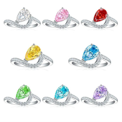 Anillo de compromiso de plata de ley 925 MuShan Jewelry con diamante de alto carbono, regalo de cumpleaños, regalo de San Valentín, anillos para mujer, joyería fina