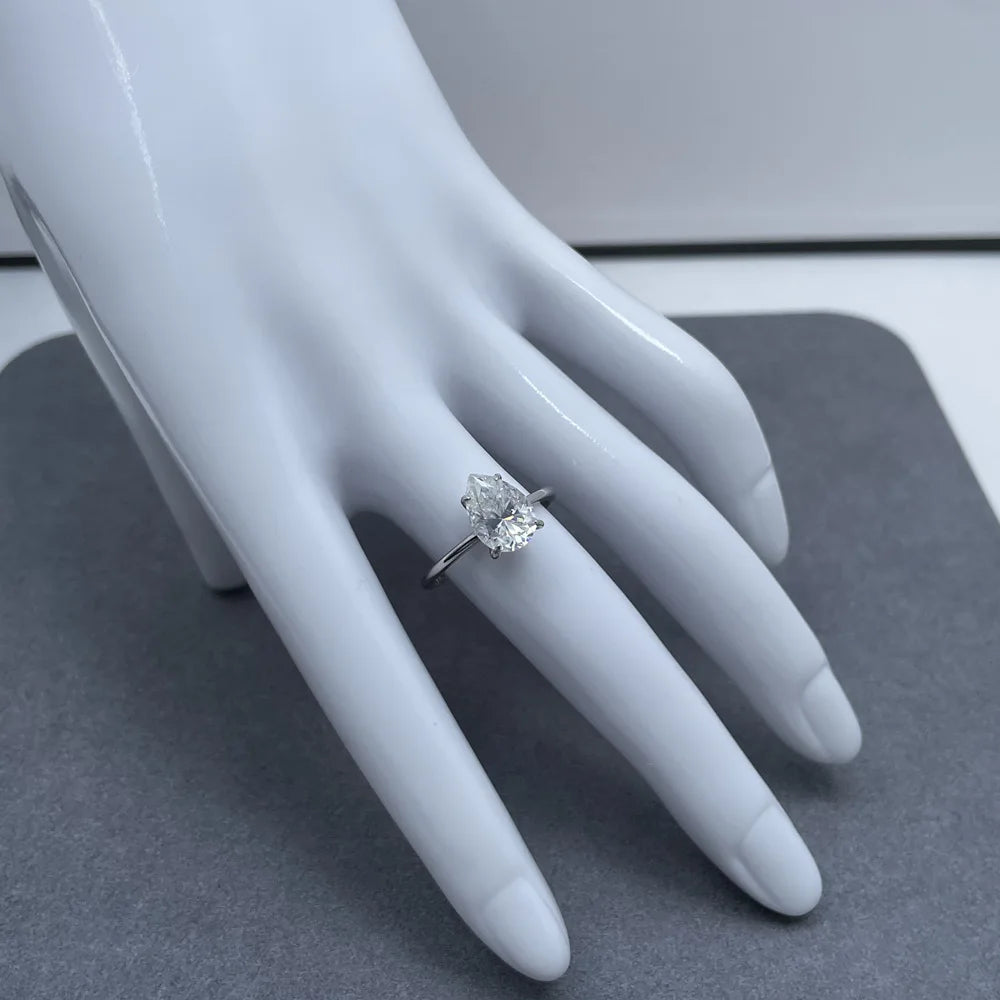 MUSHAN Luxury Jewelry 925 Sterling Silver Ring VVS Moissanite Graduation Ring for Wife 18K Real Gold Plated MST Patent Rings