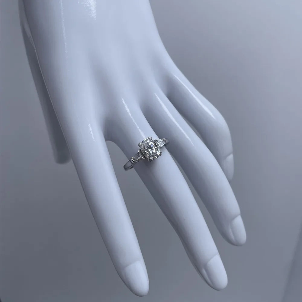 MUSHAN Luxury Jewelry 925 Sterling Silver Ring Band Women GRA Certificated Moissanite Diamond Emerald D Color Rings Fine Jewelry