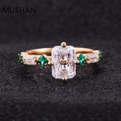 MUSHAN Luxury Custom 14K 18K Gold Rings Band Jewelry With Moissanite Diamond Lab Grown Gemstones Diamond Wedding Ring For Women