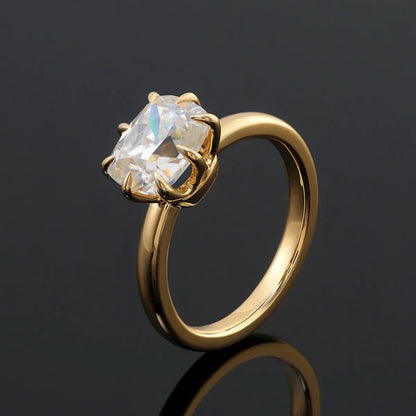 MUSHAN Luxury Custom 14K 18K Gold Rings Band Jewelry With Moissanite Diamond Lab Grown Gemstones Diamond Wedding Ring For Women