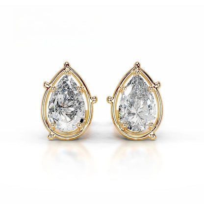 MuShan Brand Jewelry 925 Sterling Silver Stud Earrings 2ct Moissanite Diamond Dangle Earrings for Women MST Patent Fine Jewelry
