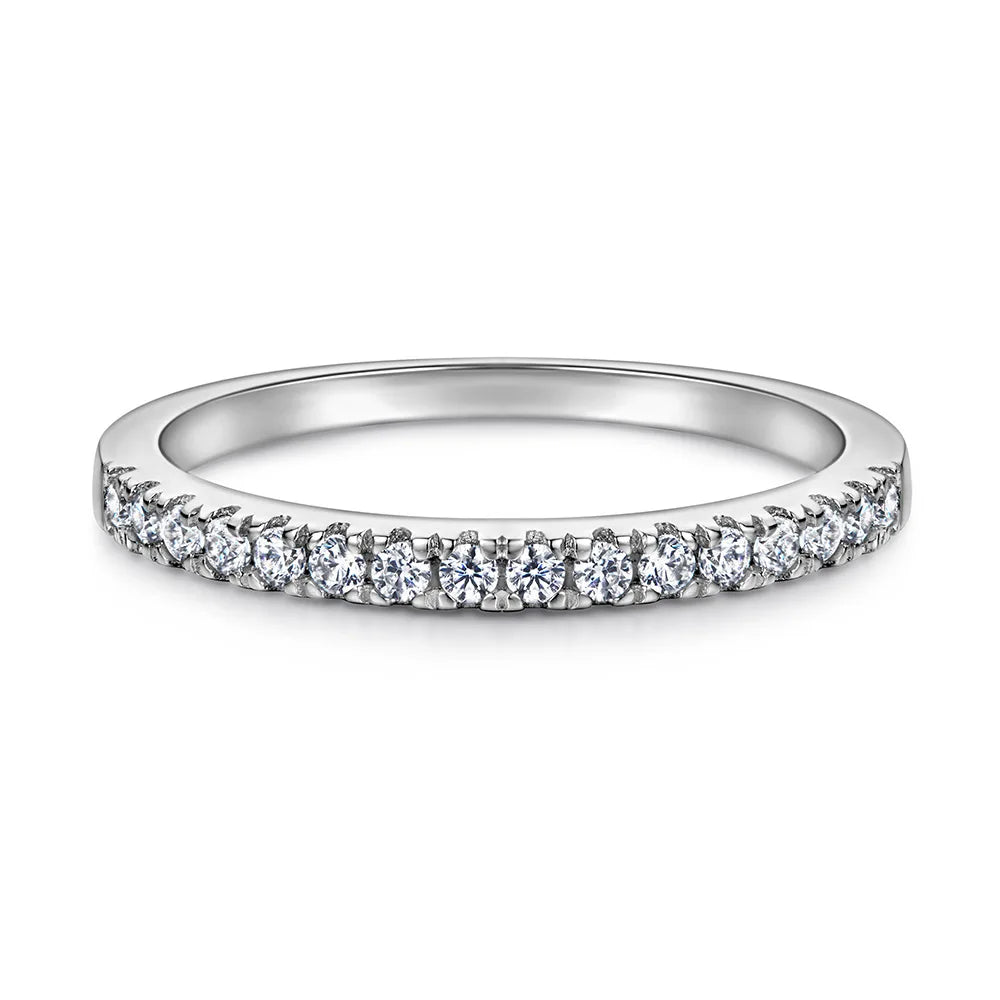 MuShan Jewelry 925 Sterling Silver Timeless Engagement Ring 7A Cubic Zirconia Valentine Rings Bands Anniversary  Women Gift