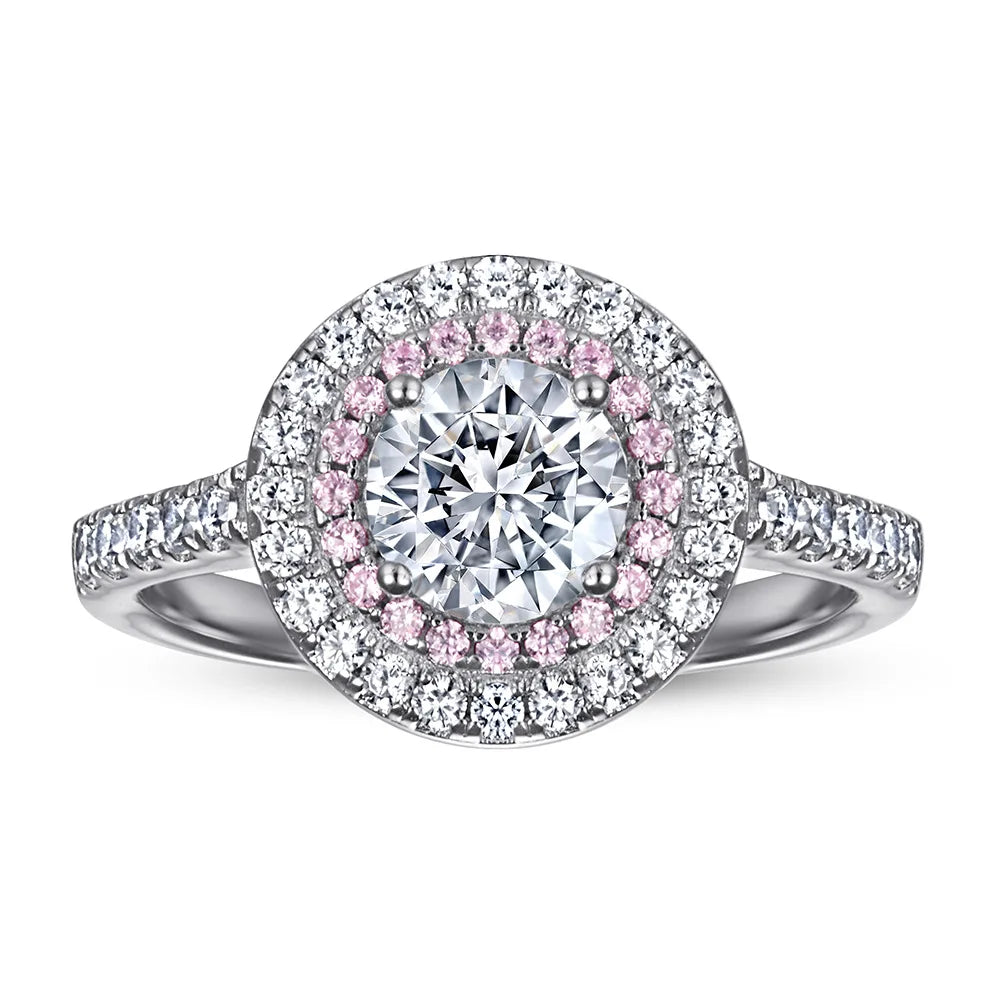 MuShan Jewelry 925 Sterling Silver Rings Bands Engagement Ring 5A Cubic Zirconia Premium Anniversary Rings Bands  Women Gift