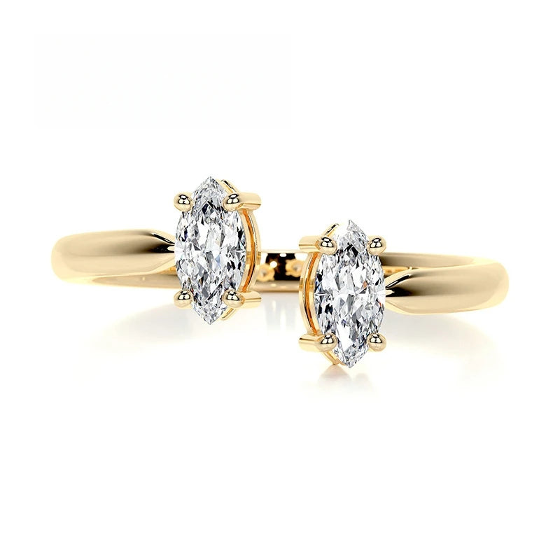 MuShan Brand Jewelry 925 Sterling Silver Rings VVS Moissanite Diamond Ring Ladies 18K Real Gold Plated MST Patent Jewellery