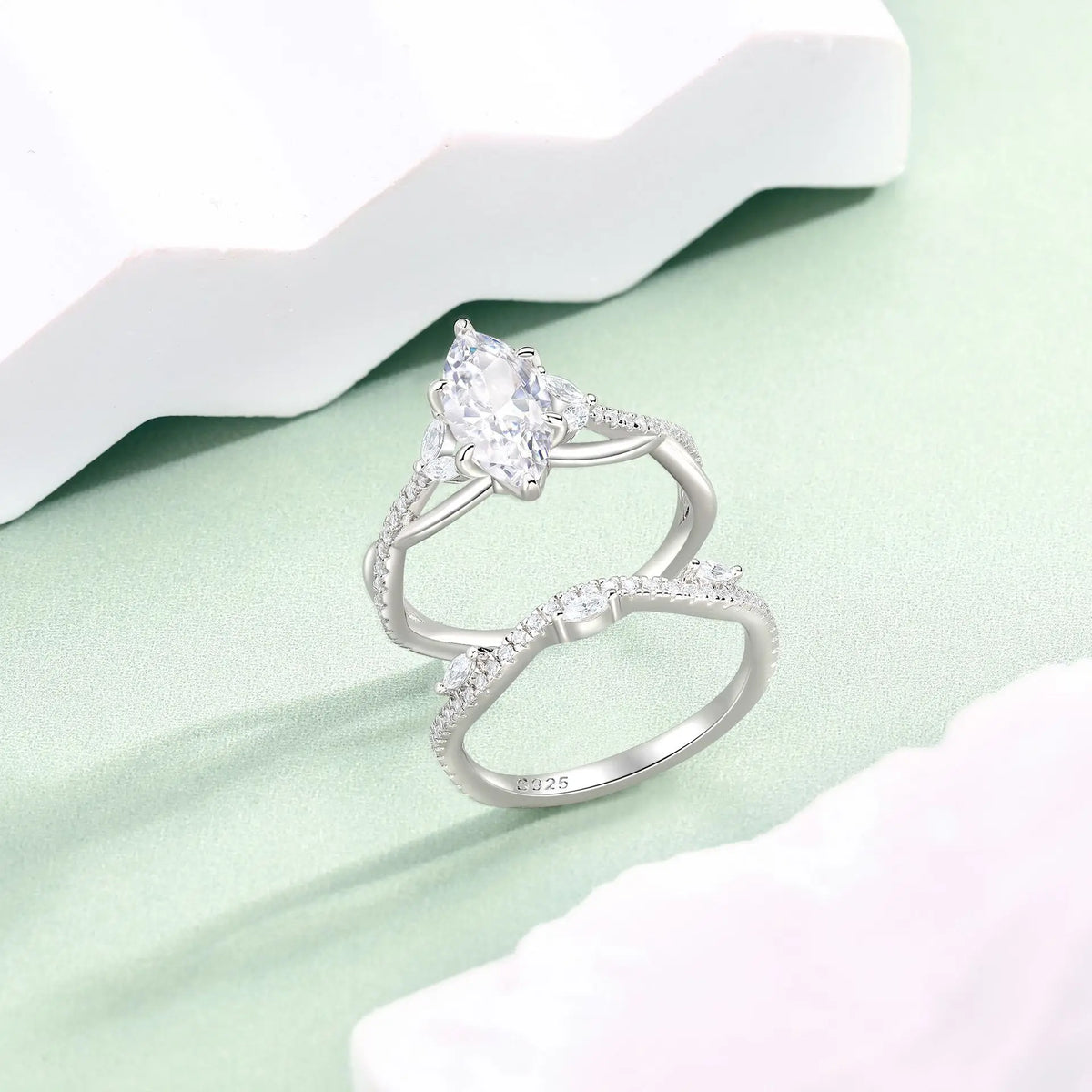 MuShan Designer Jewelry 925 Sterling Silver Ring Zircon 7A Round Daytime for Girlfriend 18K Real Gold Plated Fine Jewelry Rings