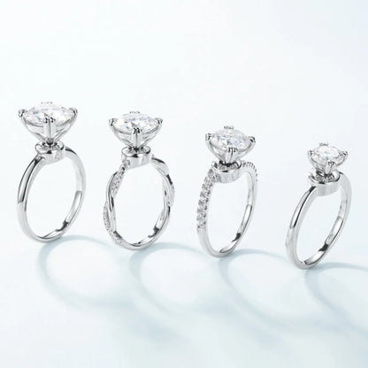MUHAN Luxury Jewelry  925 Sterling Silver Ring Wedding Band  Women GRA Certificate Moissanite Diamond Rings D Color Fine Jewelry