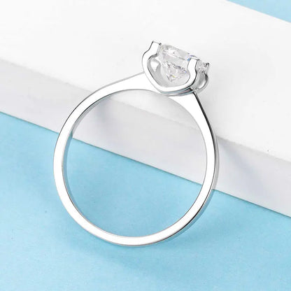 MuShan Designer Jewelry 925 Sterling Silver Ring Moissanite Unique Ring for Spouse 18K Real Gold Plated MST Patent Fine Rings
