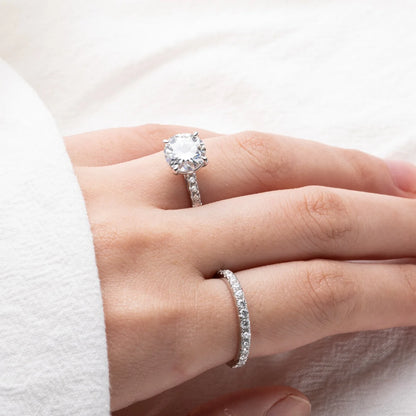 MUHAN Luxury Jewelry  925 Sterling Silver Ring Wedding Band  Women GRA Certificate Moissanite Diamond Rings D Color Fine Jewelry