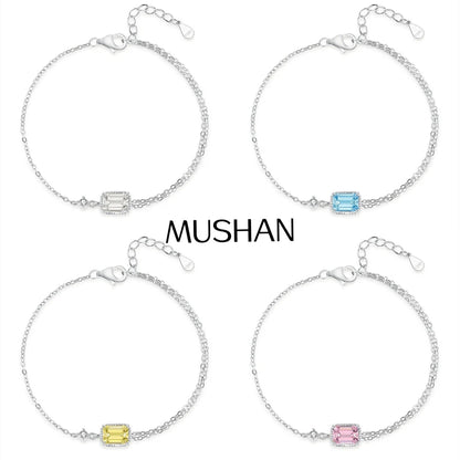 MuShan Jewelry 925 Sterling Silver Necklace Pendant Chain HCD Diamonds Cocktail Party Best Friend Gift Women Necklaces Jewelry