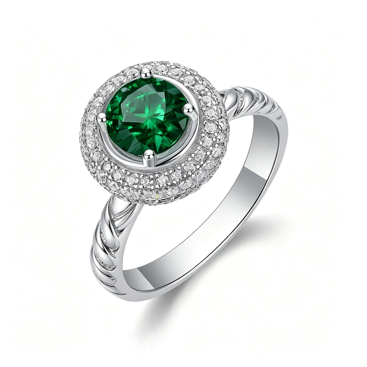 MUSHAN Custom Jewelry 925 Sterling Silver Ring Band 1ct Lab Grown Gemstones Ruby Emerald Sapphire Rings Jewelry