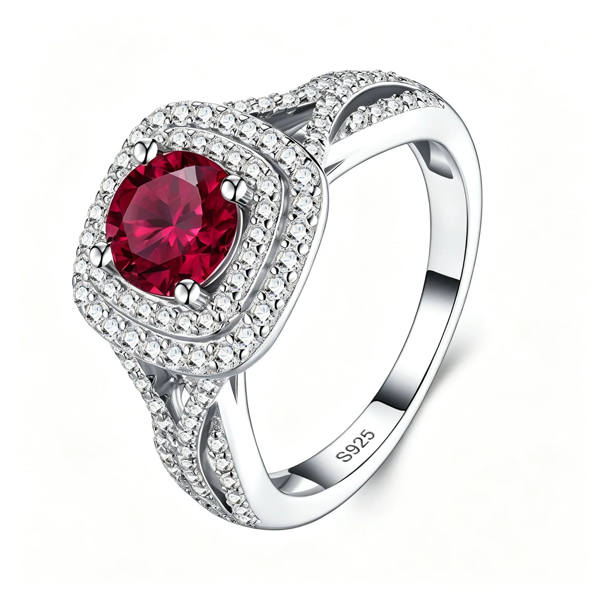 MUSHAN Custom Jewelry 925 Sterling Silver Women Ring 1ct Lab Grown Gemstones Ruby Emerald Sapphire Fashion Rings Jewelry