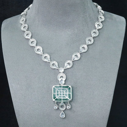 MuShan Jewelry 925 Sterling Silver Necklace Fine HCD Diamond High Carbon Diamond 925 Sterling Silver Necklace Accessories
