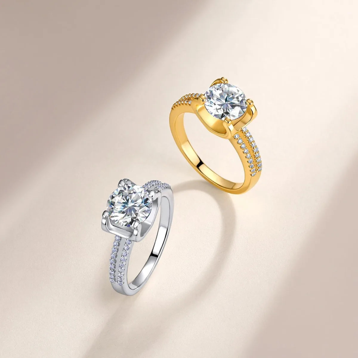 Anillo de lujo MUSHAN de plata de ley 925 para mujer, con diamante de moissanita color D y esmeralda, certificado por GRA, joyería fina