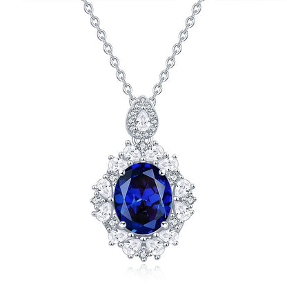 MuShan Jewelry 925 Sterling Silver Necklace Pendant Chain HCD Diamonds Bridal Shower Bachelorette Gift Women Necklaces Jewelry