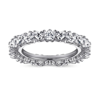 MuShan Jewelry 925 Sterling Silver Rings Bands Engagement Ring 5A Cubic Zirconia Delicate Anniversary Rings Bands  Women Gift