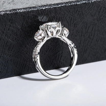 MUHAN Luxury Jewelry  925 Sterling Silver Ring Wedding Band  Women GRA Certificate Moissanite Diamond Rings D Color Fine Jewelry
