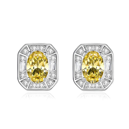 MuShan Luxury Jewelry 925 Sterling Silver Dangling Earrings Sparkling Moissanite Bridal Party Ladies 18K Gold Plated MST Patent
