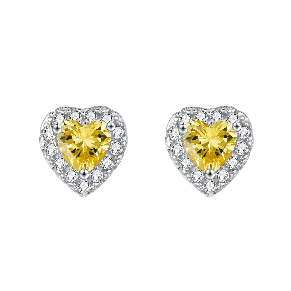 MuShan Jewelry 925 Sterling Silver Stud Earrings Drop HCD Gemstones Bachelorette Gift Best Friend Gift Women Earring Fine Jewelr
