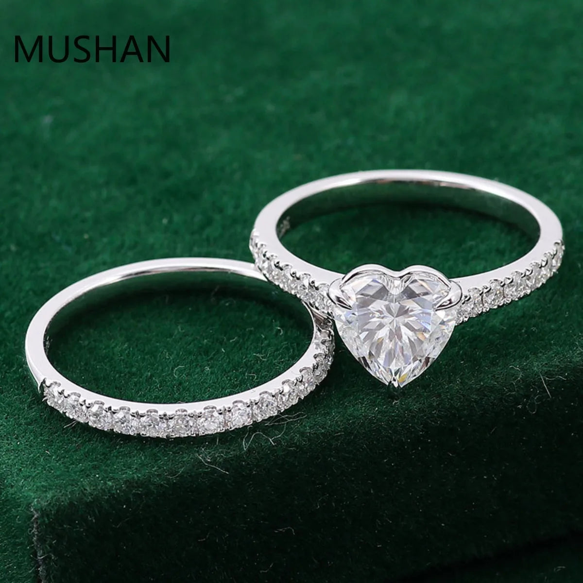 MUSHAN Luxury Custom 14K 18K Gold Rings Band Jewelry With Moissanite Diamond Lab Grown Gemstones Diamond Wedding Ring For Women