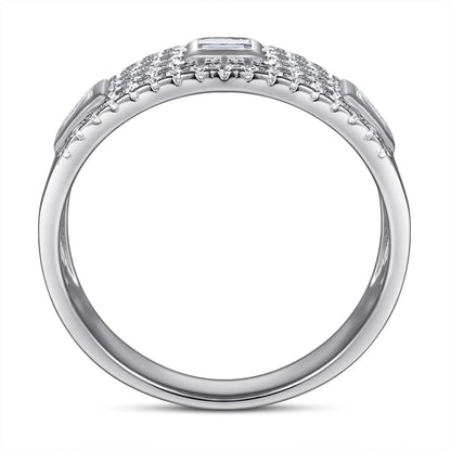 Bague de mariage MuShan Jewelry en argent sterling 925 avec diamant haute teneur en carbone, bijou chic pour femme, joaillerie fine