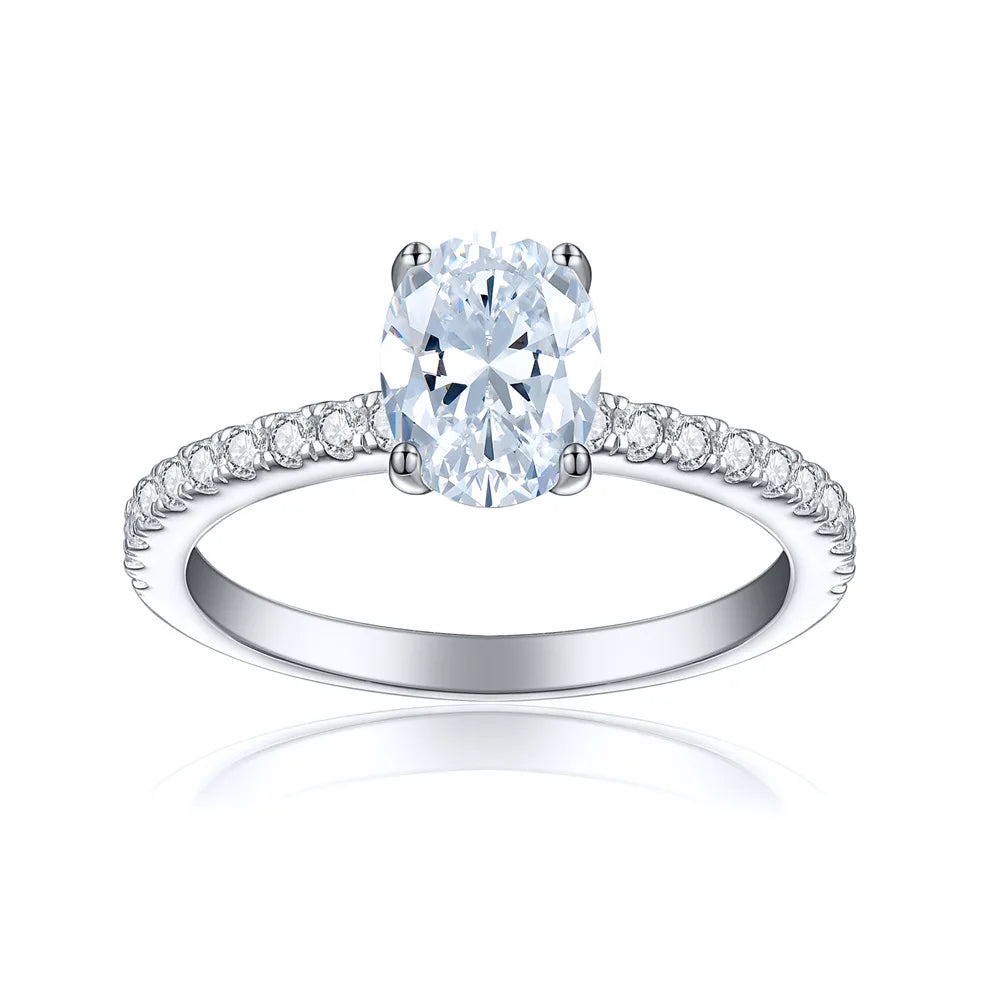 MuShan Jewelry 925 Sterling Silver Ring Wedding Band High Carbon Diamond Chic Style Premium Jewelry Women Rings Fine Jewelry