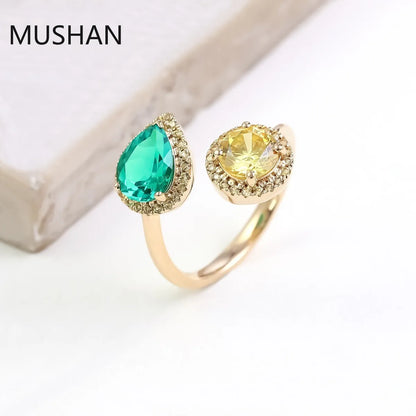 MUSHAN Luxury Custom 14K 18K Gold Rings Band Jewelry With Moissanite Diamond Lab Grown Gemstones Diamond Wedding Ring For Women
