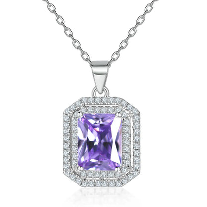 Collar de plata de ley 925 marca MuShan, colgante de joyería premium para mujer con circonita de grado 7A, diseño halo, bañado en oro real para el día a día.