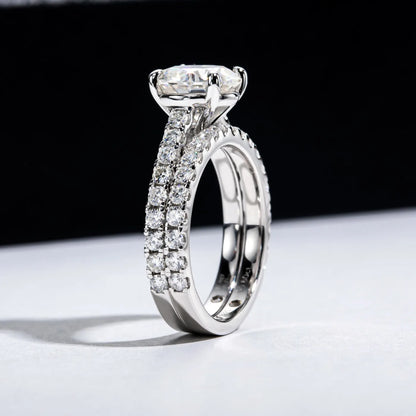 MUHAN Luxury Jewelry  925 Sterling Silver Ring Wedding Band  Women GRA Certificate Moissanite Diamond Rings D Color Fine Jewelry