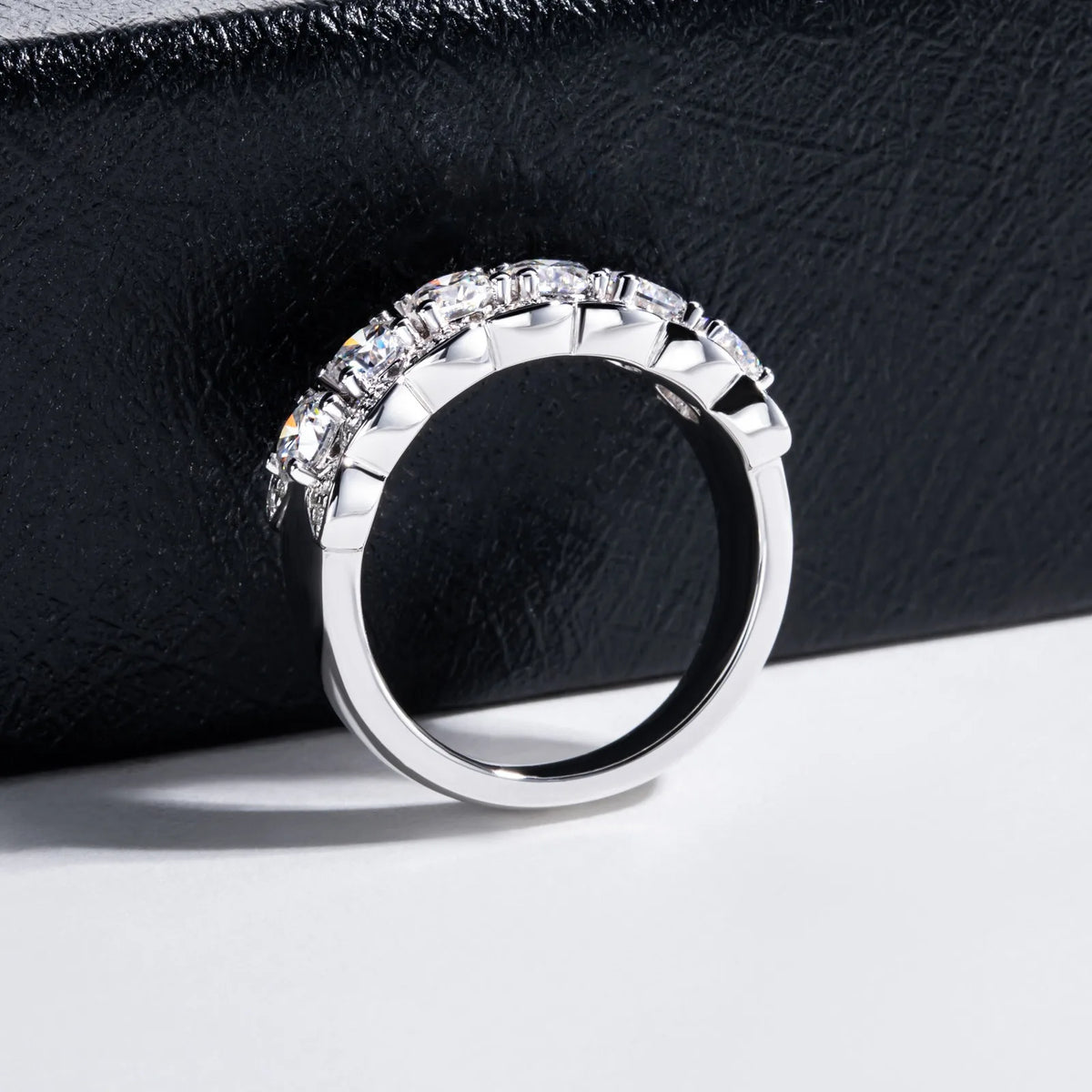 MUSHAN Luxury Jewelry 925 Sterling Silver Ring Band Women GRA Certificated Moissanite Diamond Emerald D Color Rings Fine Jewelry