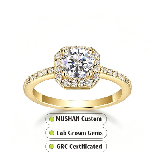 MUSHAN Custom Jewelry 925 Sterling Silver Ring Band for Women 1ct Lab Grown Gemstones Ruby Emerald Sapphire Rings Jewelry