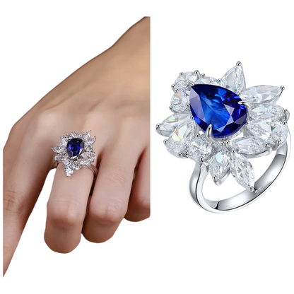 Bague de fiançailles MUSHAN en argent sterling 925 avec émeraude rouge de laboratoire ronde pour femme, plaqué or 18 carats, cadeau d'anniversaire