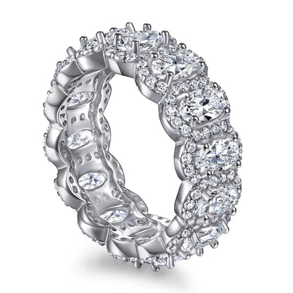 Bague MuShan Jewelry en argent sterling 925, anneau orné de zircone cubique 7A, bague de fiançailles pour femme, cadeau pour femme