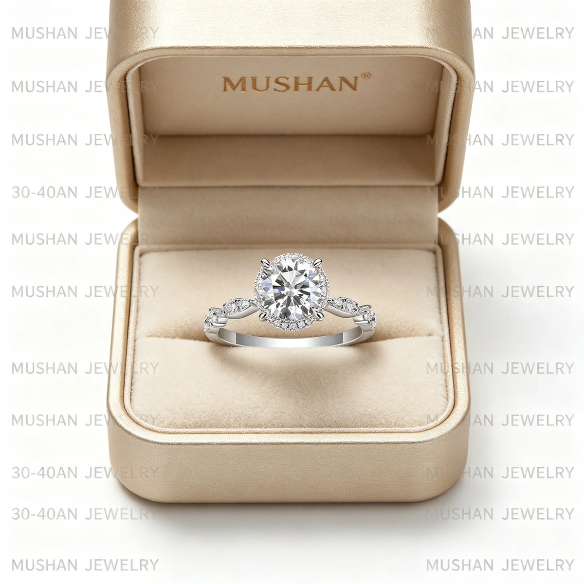 MUSHAN Custom Jewelry 2ct Lab Grown Gemstones Ruby Emerald Sapphire Rings Jewelry 925 Sterling Silver Women Ring