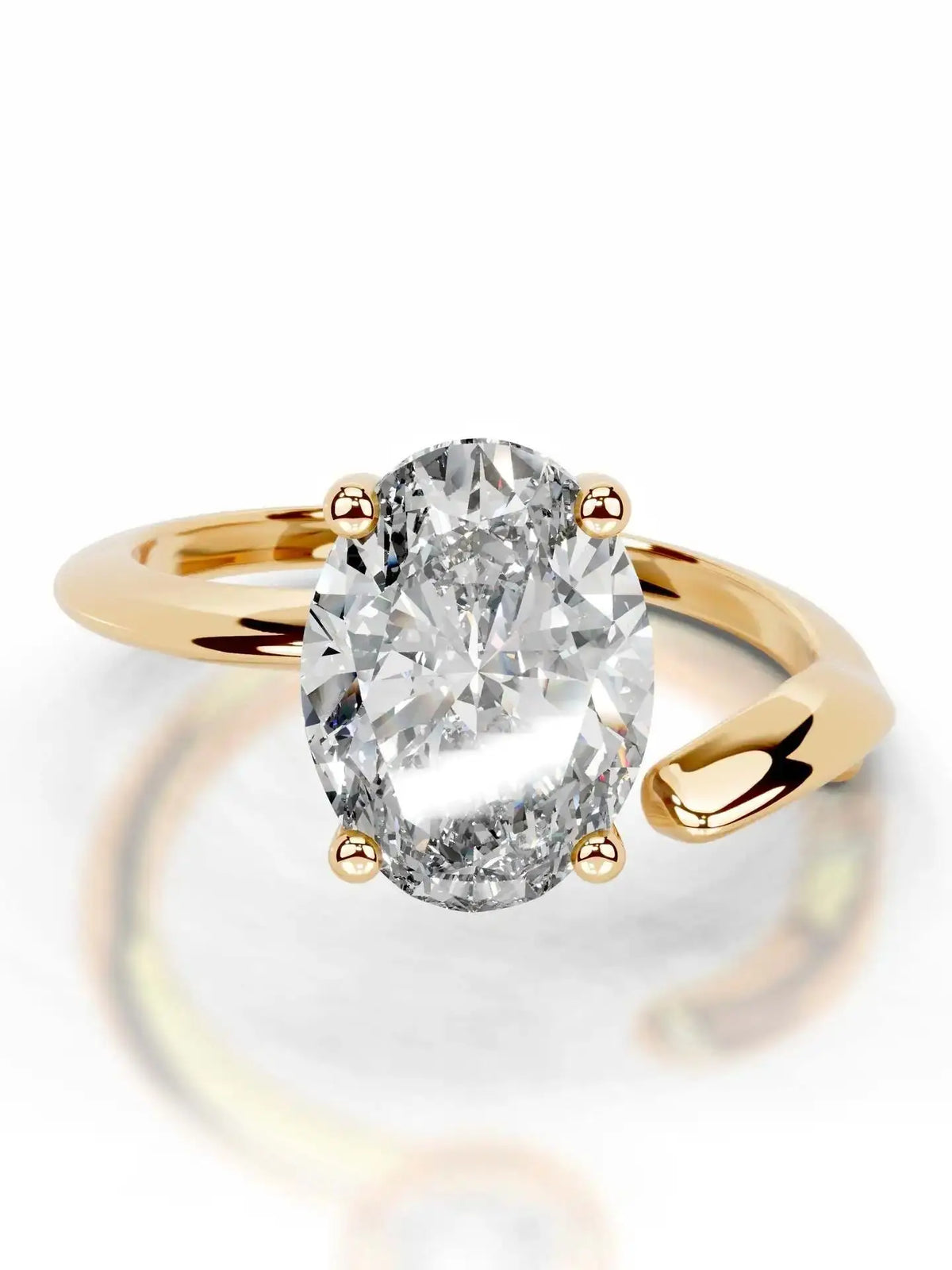 MUSHAN Bespoke Luxury Jewelry 925 Sterling Silver Ring D VVS1 Moissanite Ring for Women 18K Gold Plated MST Patent Fine Jewelry
