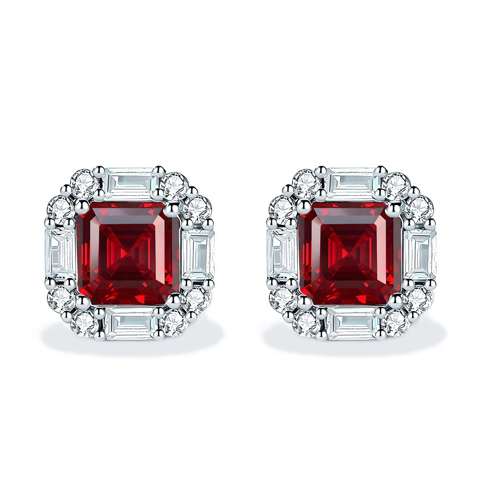 Pendientes de botón colgantes de plata de ley 925 de MuShan Jewelry con diamantes HCD, regalo para despedida de soltera, joyería elegante para mujer, joyería fina