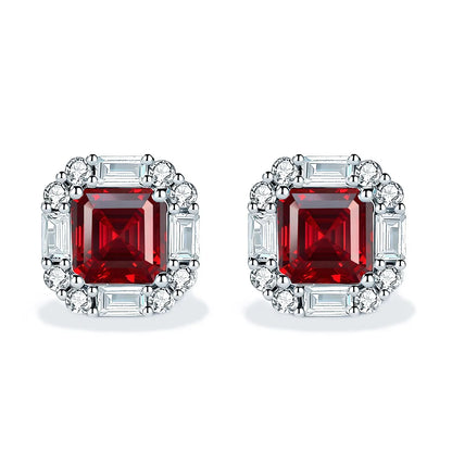 Pendientes de botón colgantes de plata de ley 925 de MuShan Jewelry con diamantes HCD, regalo para despedida de soltera, joyería elegante para mujer, joyería fina