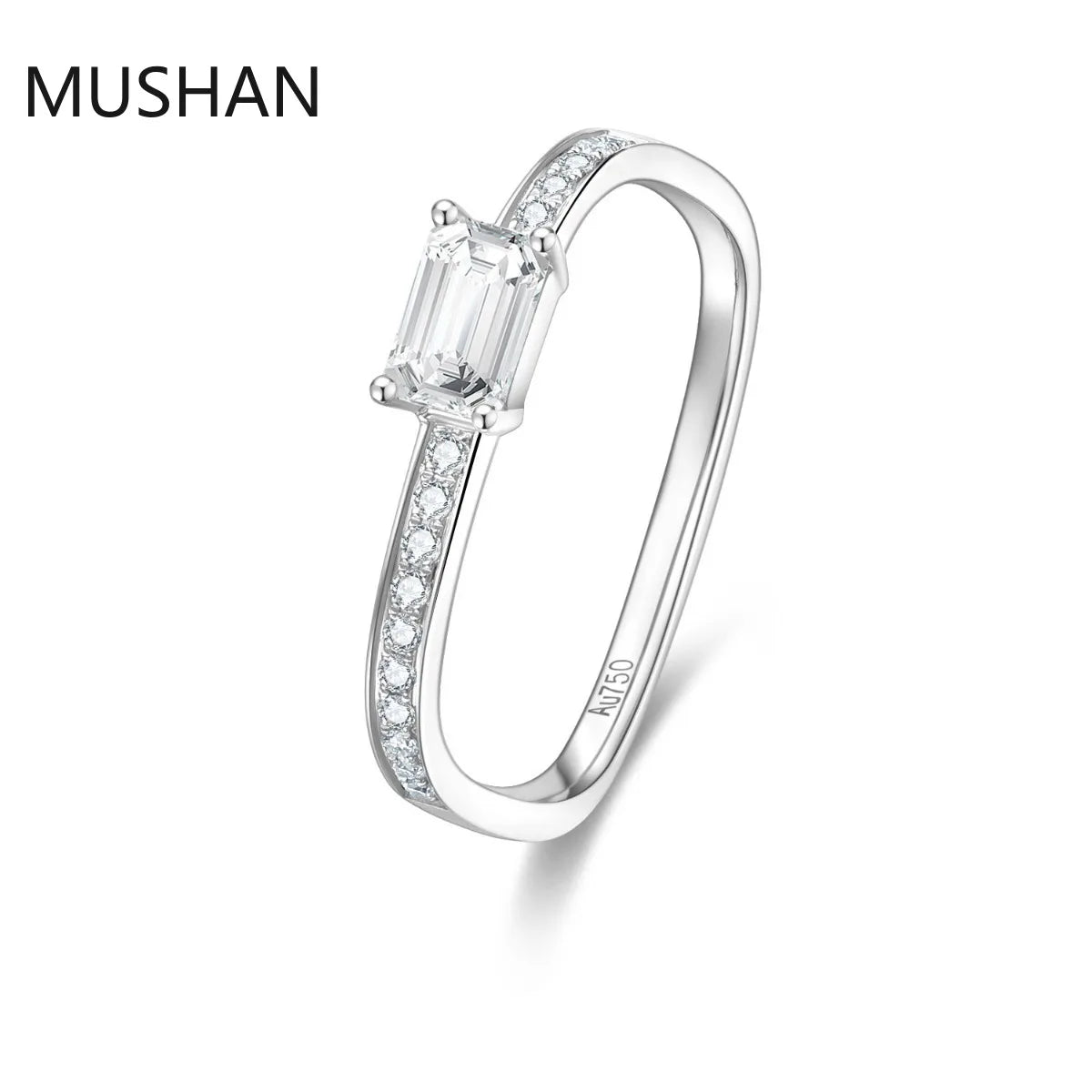 MUSHAN Luxury Custom 14K 18K Gold Rings Band Jewelry With Moissanite Diamond Lab Grown Gemstones Diamond Wedding Ring For Women