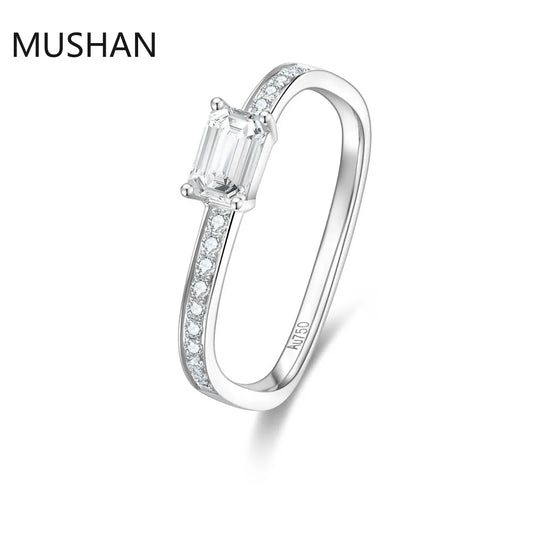 MUSHAN Luxury Custom 14K 18K Gold Rings Band Jewelry With Moissanite Diamond Lab Grown Gemstones Diamond Wedding Ring For Women