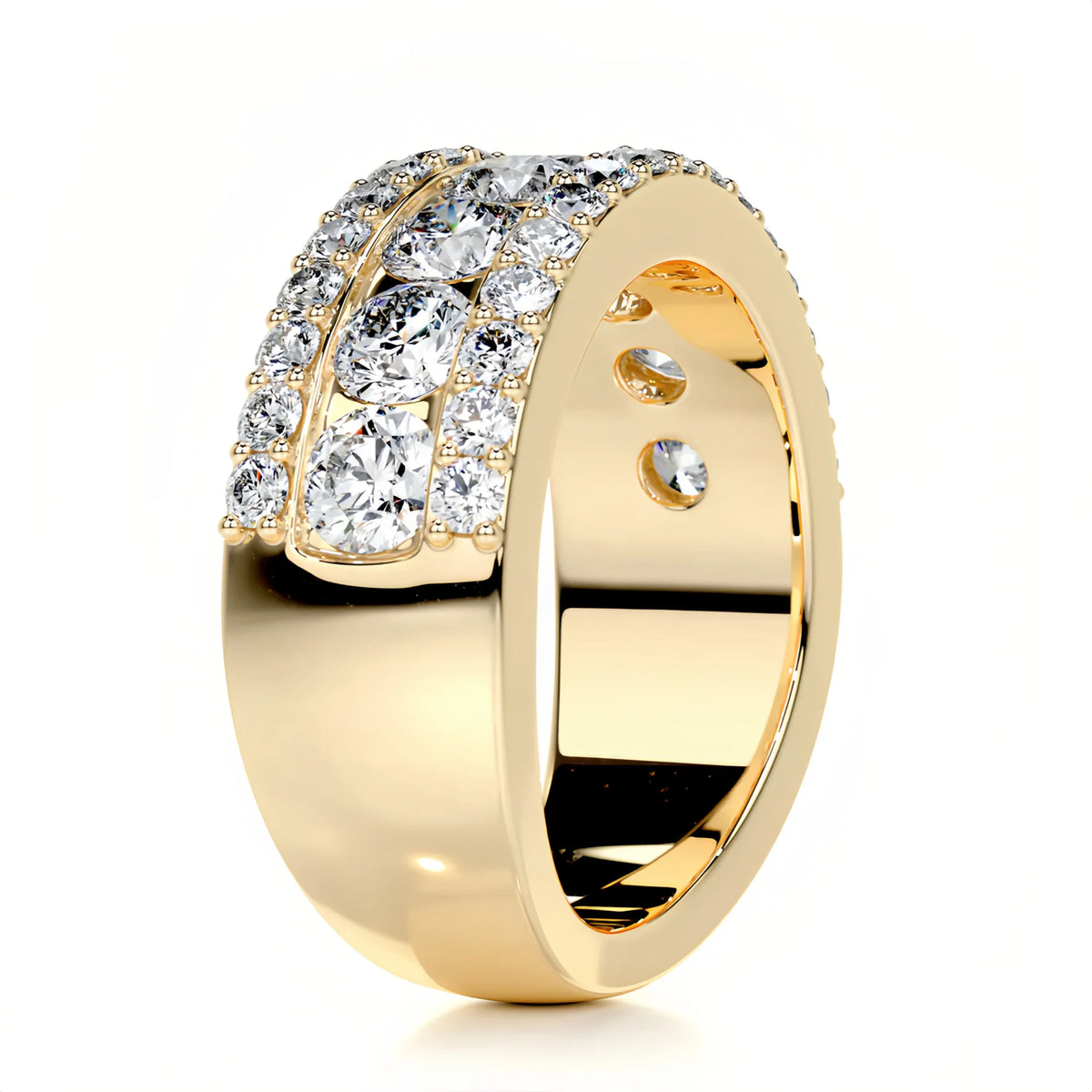 Joyas personalizadas MUSHAN Anillo de plata de ley 925 MuShan Jewelry, moissanita color D VVS, anillo de lujo, noble, elegante, de reina, diamante